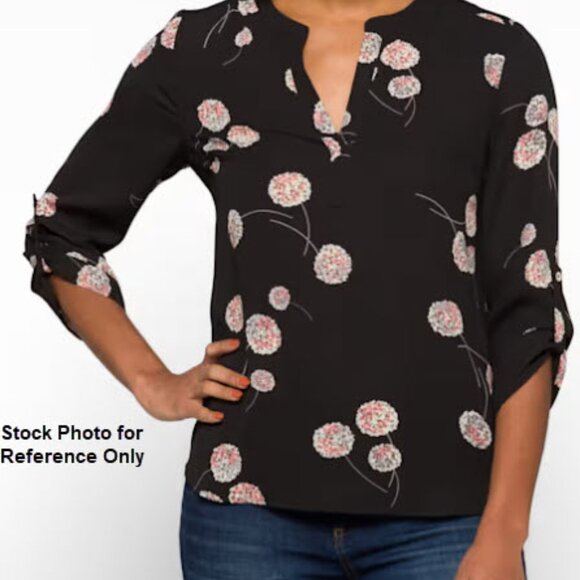 Daniel Rainn Koda Split Neck Blouse - Picture 1 of 3